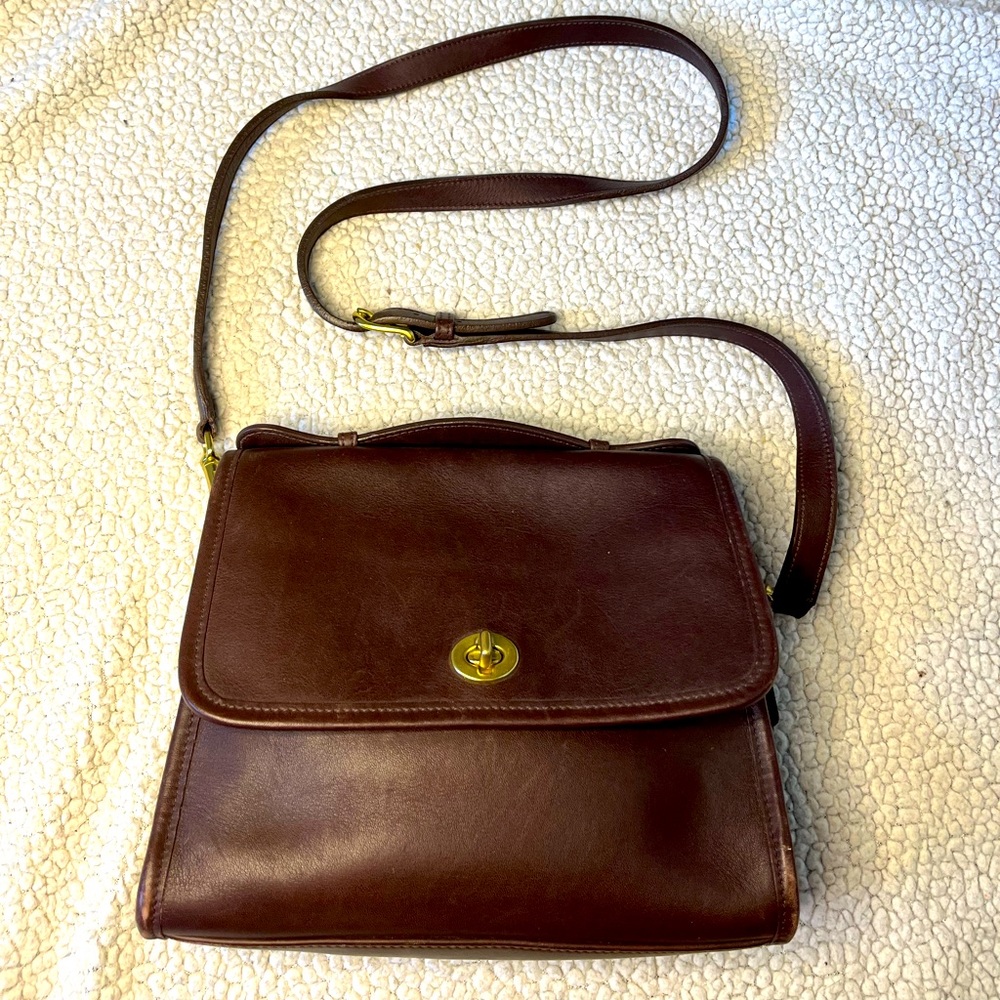Coach vintage leather Station shoulder crossbody bag
